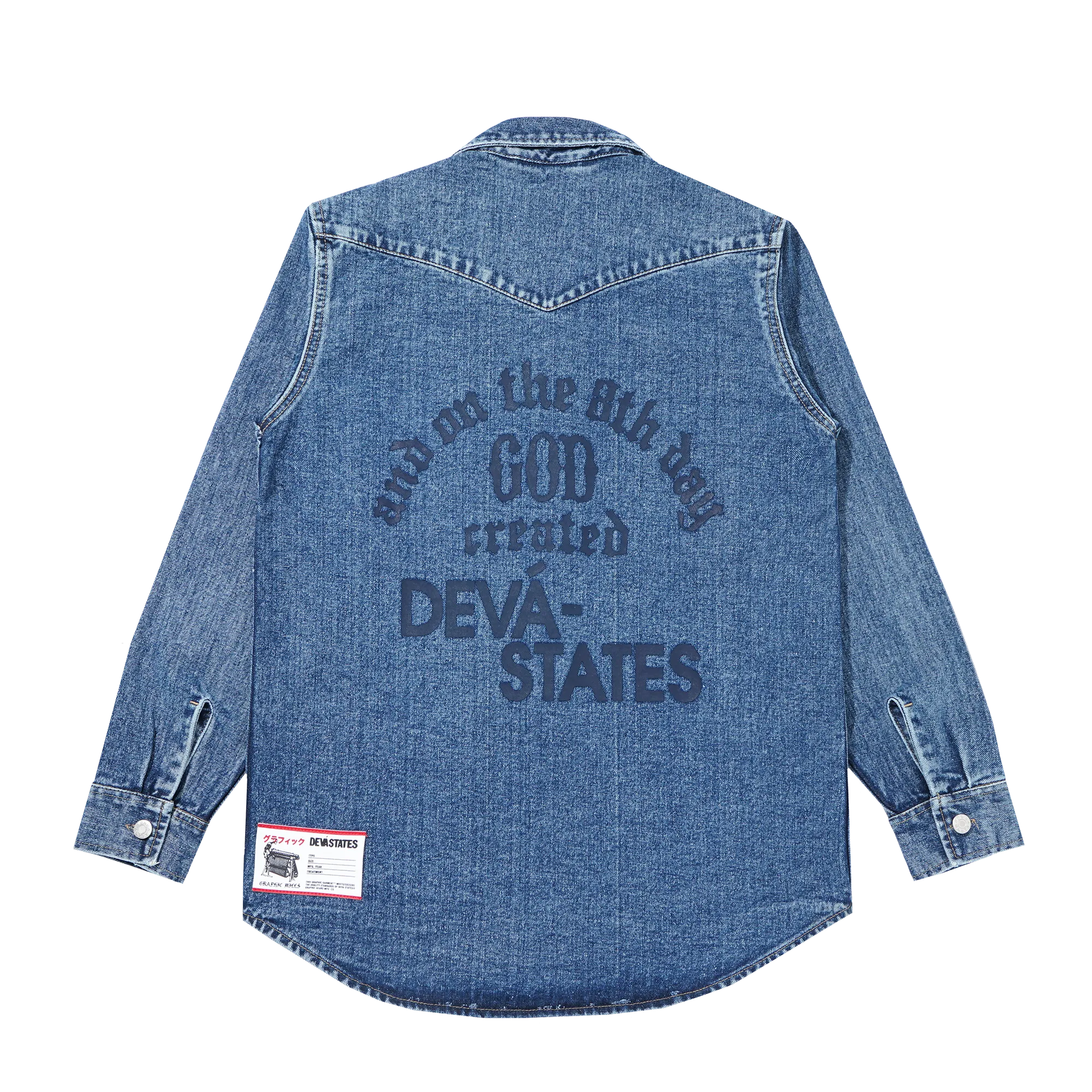 GENESIS Denim Western Shirt [Washed Blue]