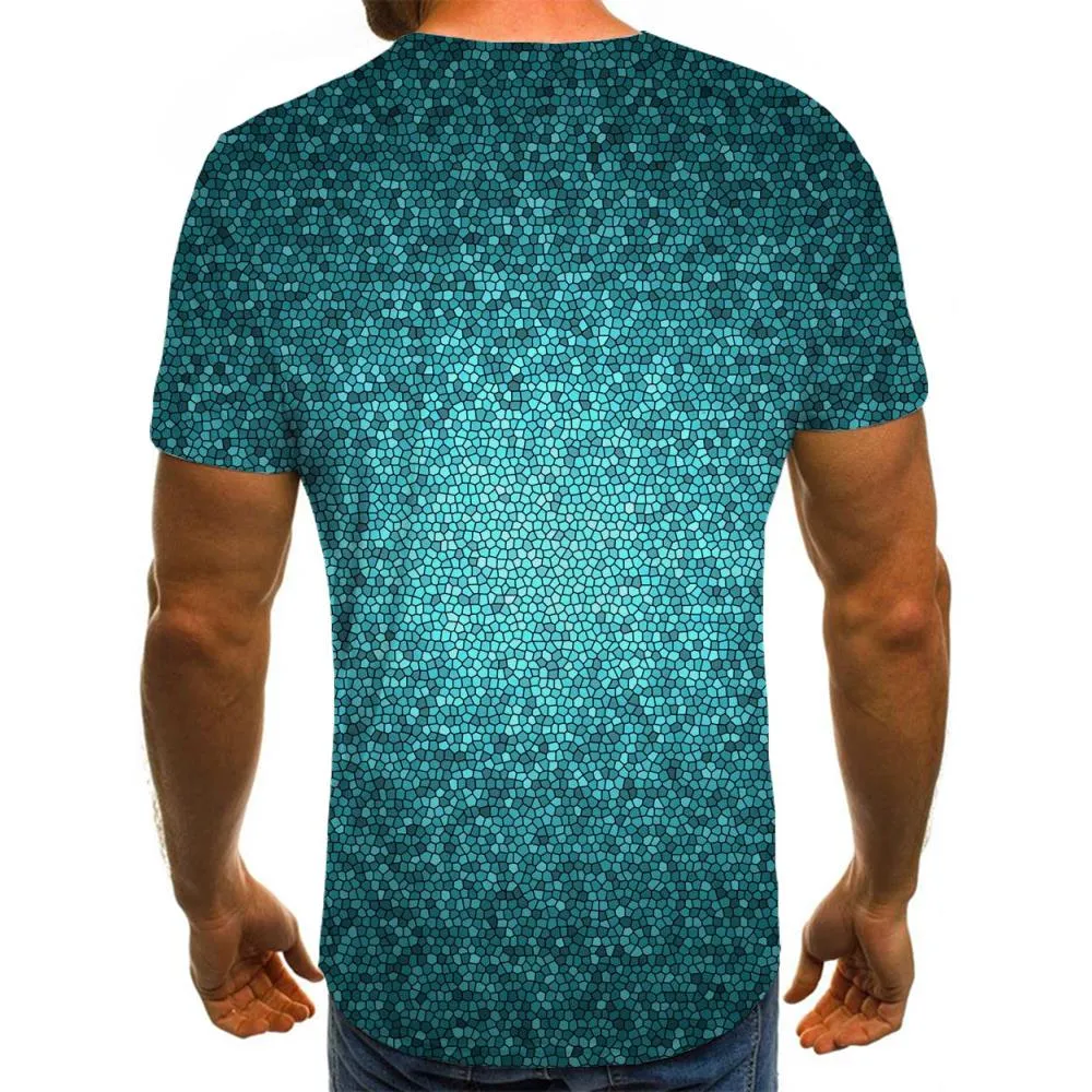 green geometric pattern shirts special texture Casual Casual different men art costume