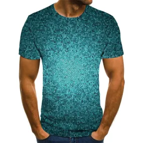 green geometric pattern shirts special texture Casual Casual different men art costume