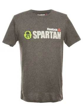 Grey Reebok Spartan Printed T-shirt - M