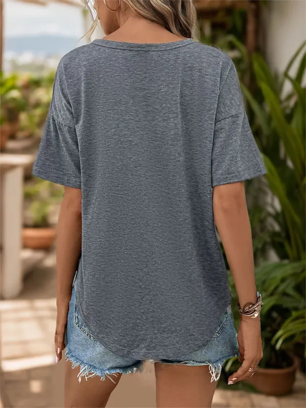 Half-Buttoned Henley Tee - A Must-Have for Daily Wear