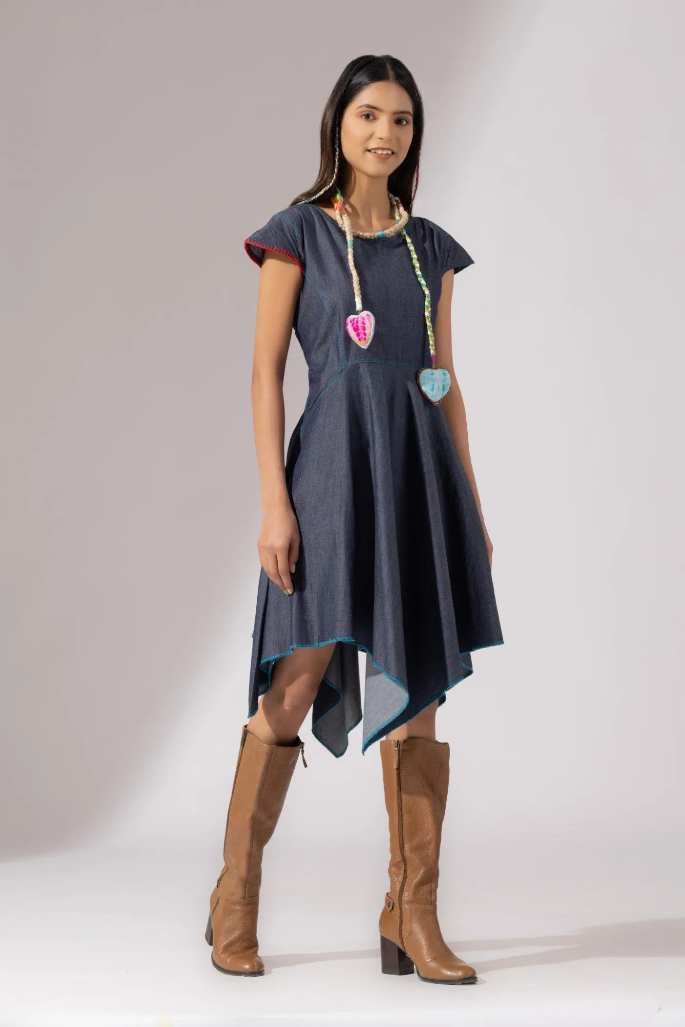 Handkerchief Denim Dress