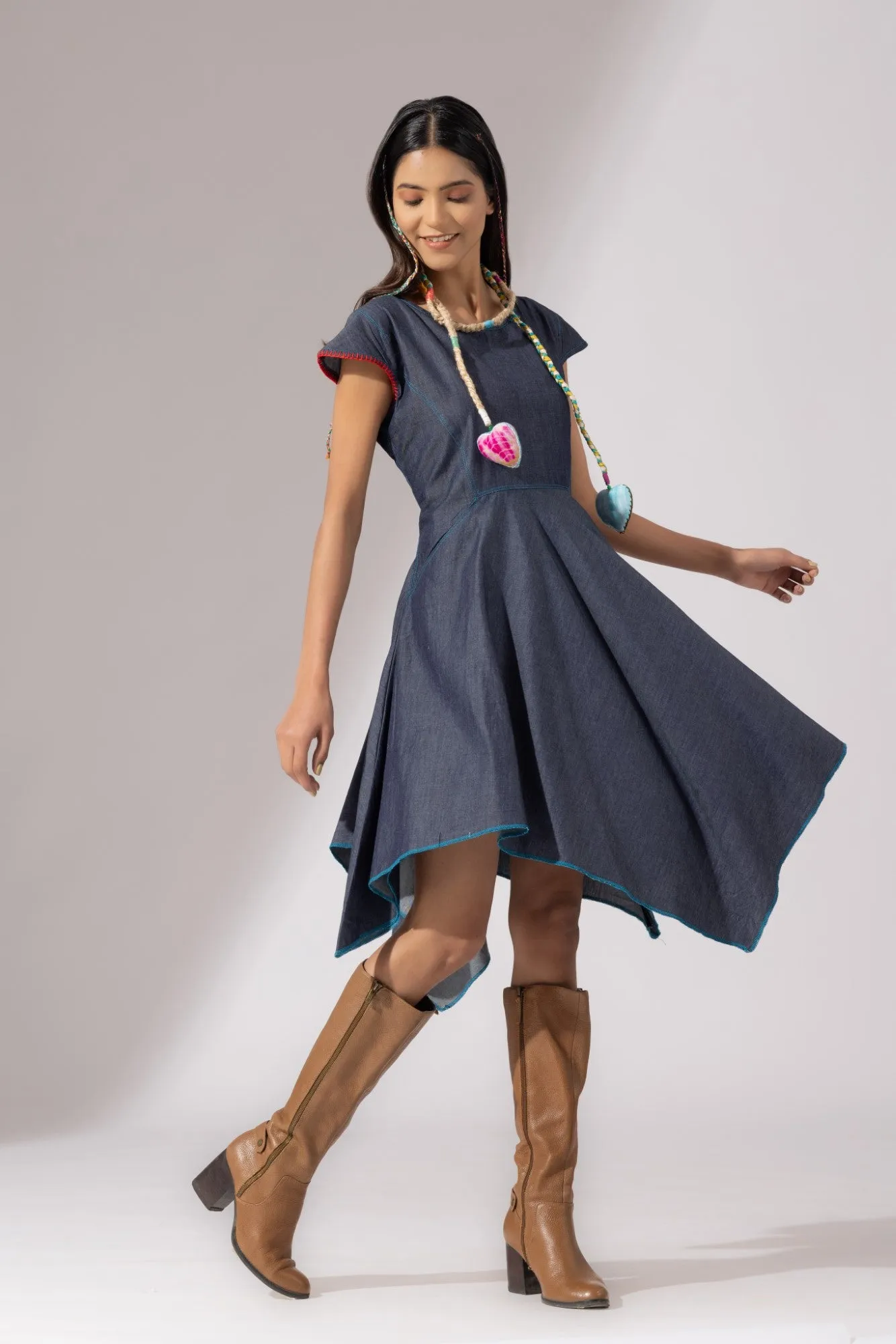 Handkerchief Denim Dress