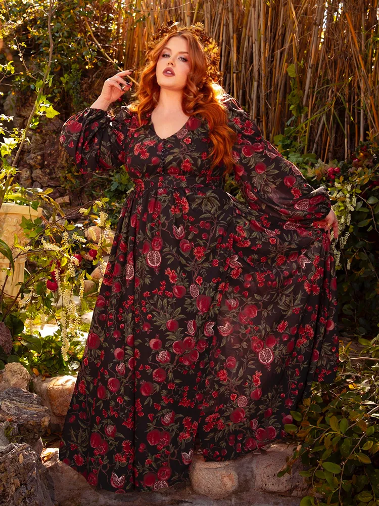 Heroine Maxi Dress in Pomegranate Print