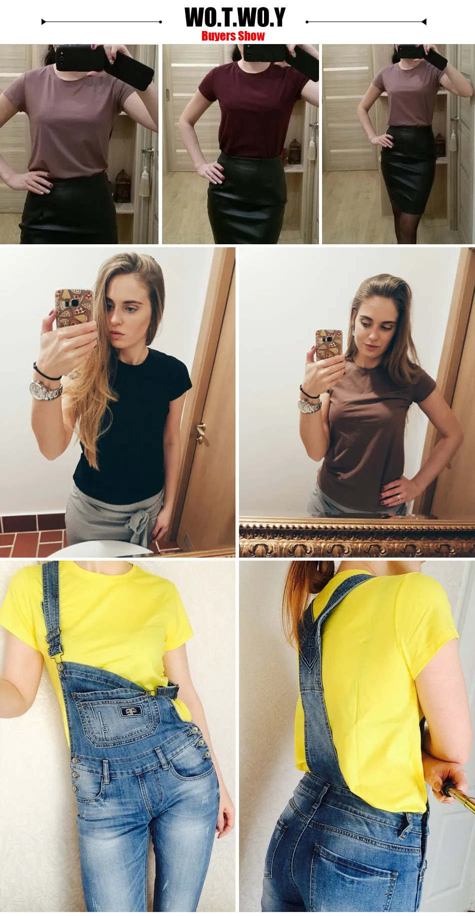 High Quality 18 Color S-3XL Plain T Shirt  for Women Cotton Elastic Basic T-shirts