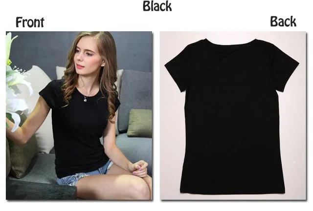 High Quality 18 Color S-3XL Plain T Shirt  for Women Cotton Elastic Basic T-shirts