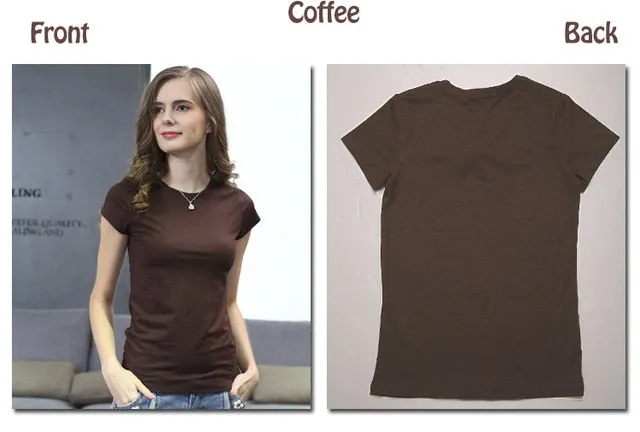 High Quality 18 Color S-3XL Plain T Shirt  for Women Cotton Elastic Basic T-shirts