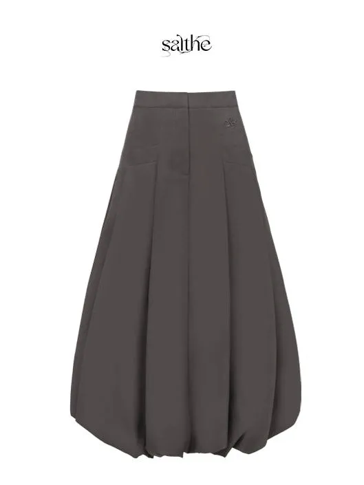 High-waisted Pleated Bud Skirt