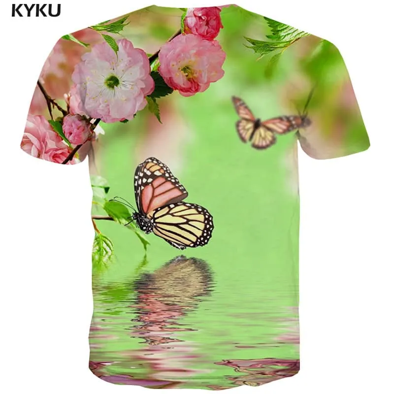 insect t shirt plant t shirt 3D beautiful art costume Cool men