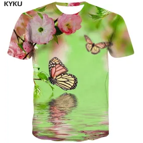 insect t shirt plant t shirt 3D beautiful art costume Cool men