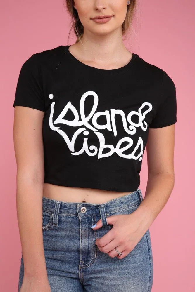 Island Vibes Graphic Crop Top