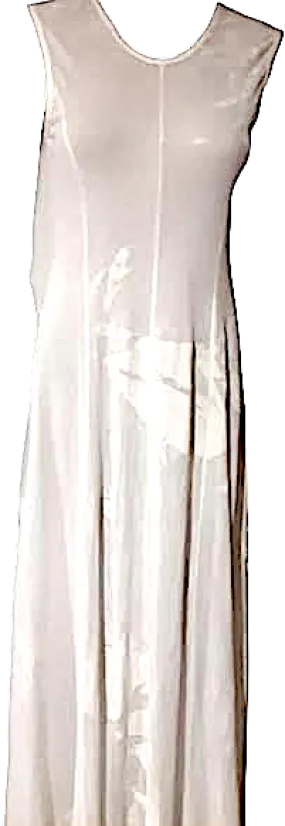 Ivan Grundahl Copenhagen. Linea S. White Mesh Semi-Sheer Sleeveless Maxi Dress