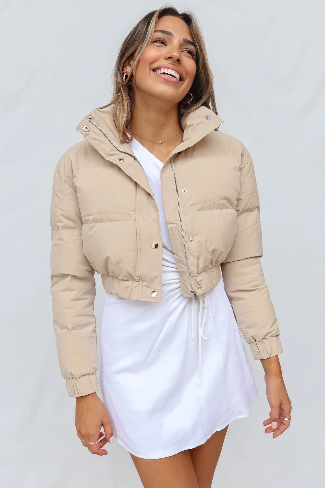 Josette Puffer Jacket - Beige