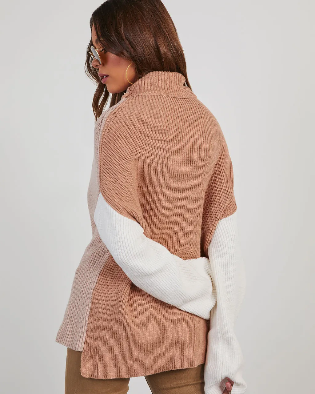 Joyous Occasion Colorblock Turtleneck Sweater