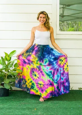 K3923- Hand Dyed Tiered Maxi Hippie Skirt