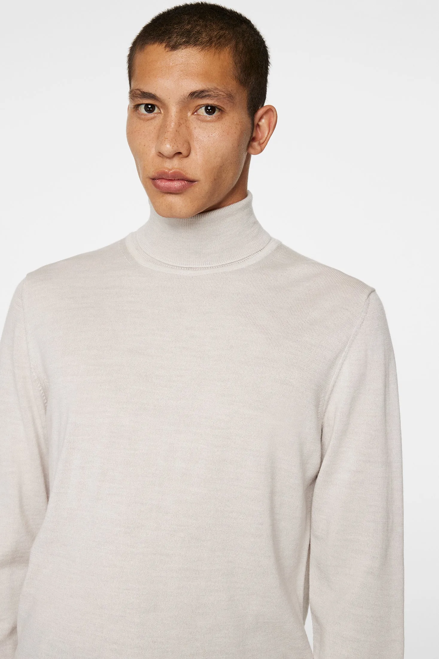 Kaden Merino Turtleneck / Moonbeam Melange