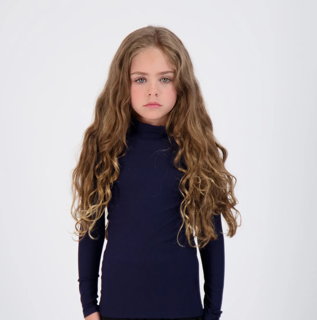 Kids Ribbed Long Sleeve Mock-neck