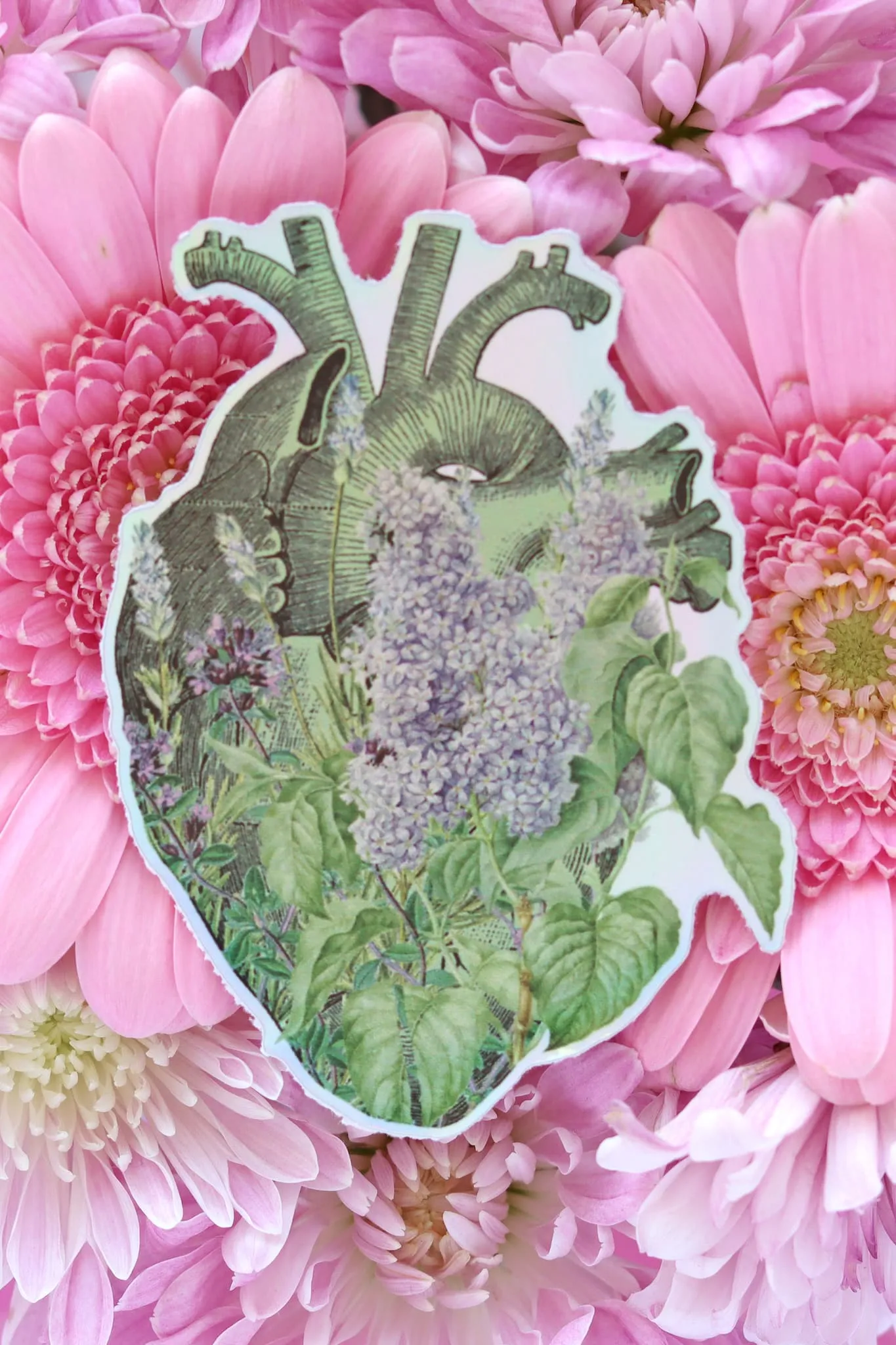 Lavender Heart Holographic Sticker