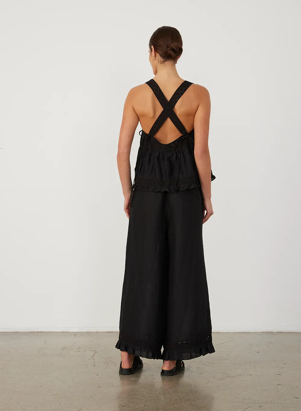 Leona Silk Linen Crop Pant