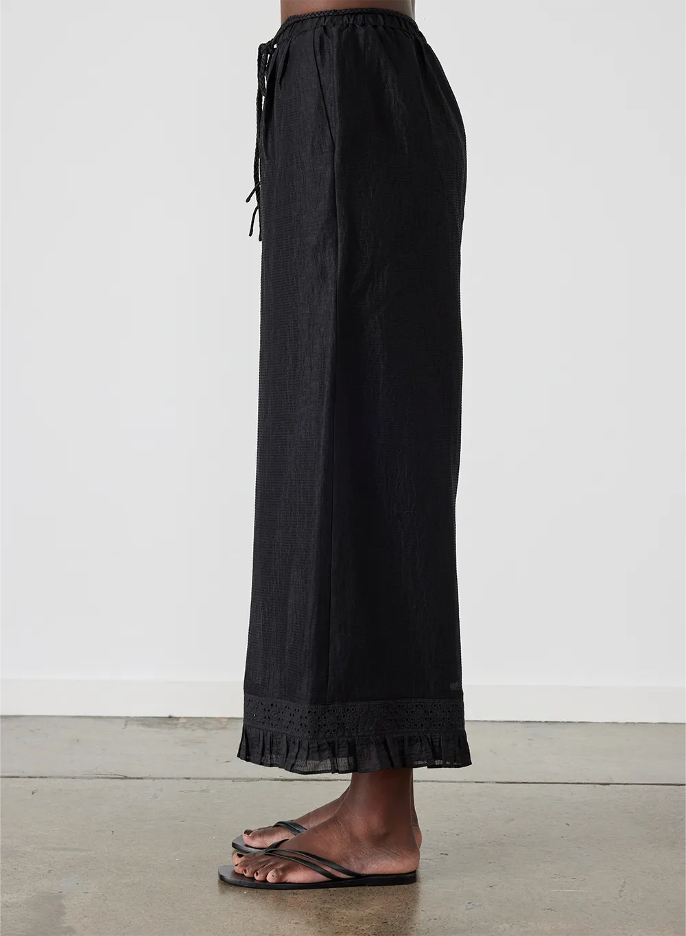 Leona Silk Linen Crop Pant