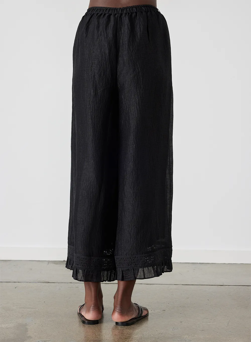 Leona Silk Linen Crop Pant