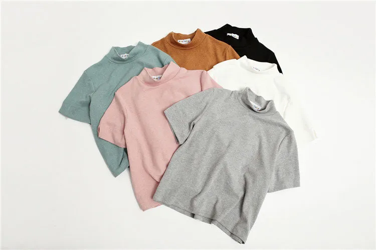 Macaron Color Turtleneck Top