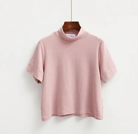 Macaron Color Turtleneck Top