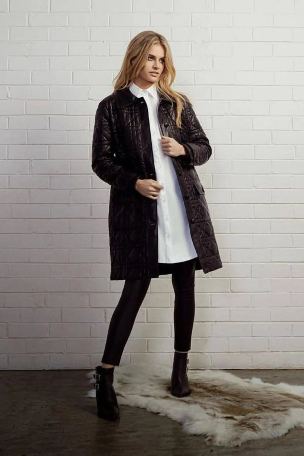 MARMONT LEATHER COAT BLACK