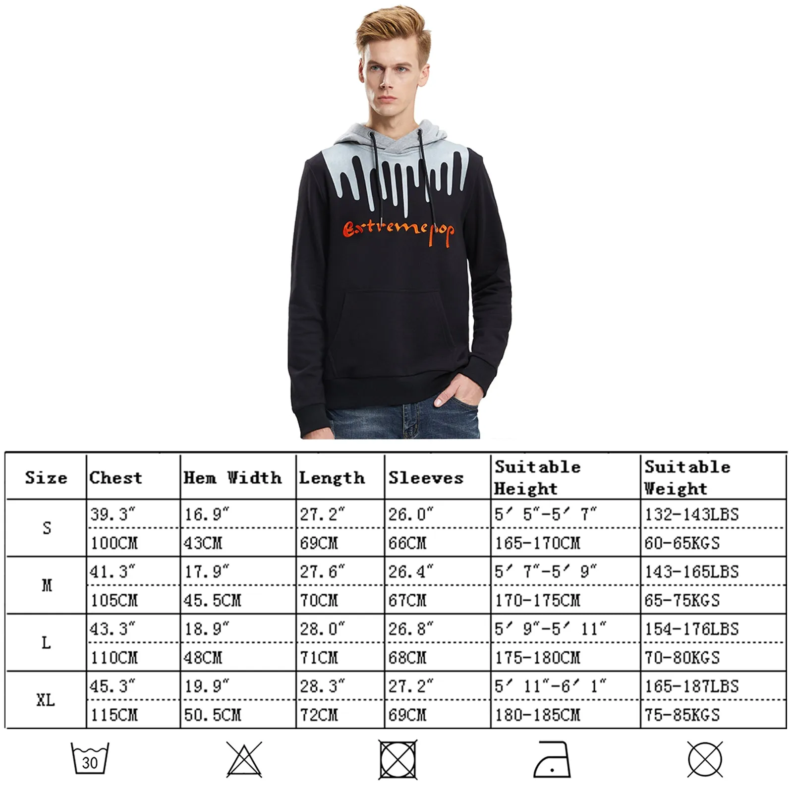 Mens Hoodie Graphic Printed