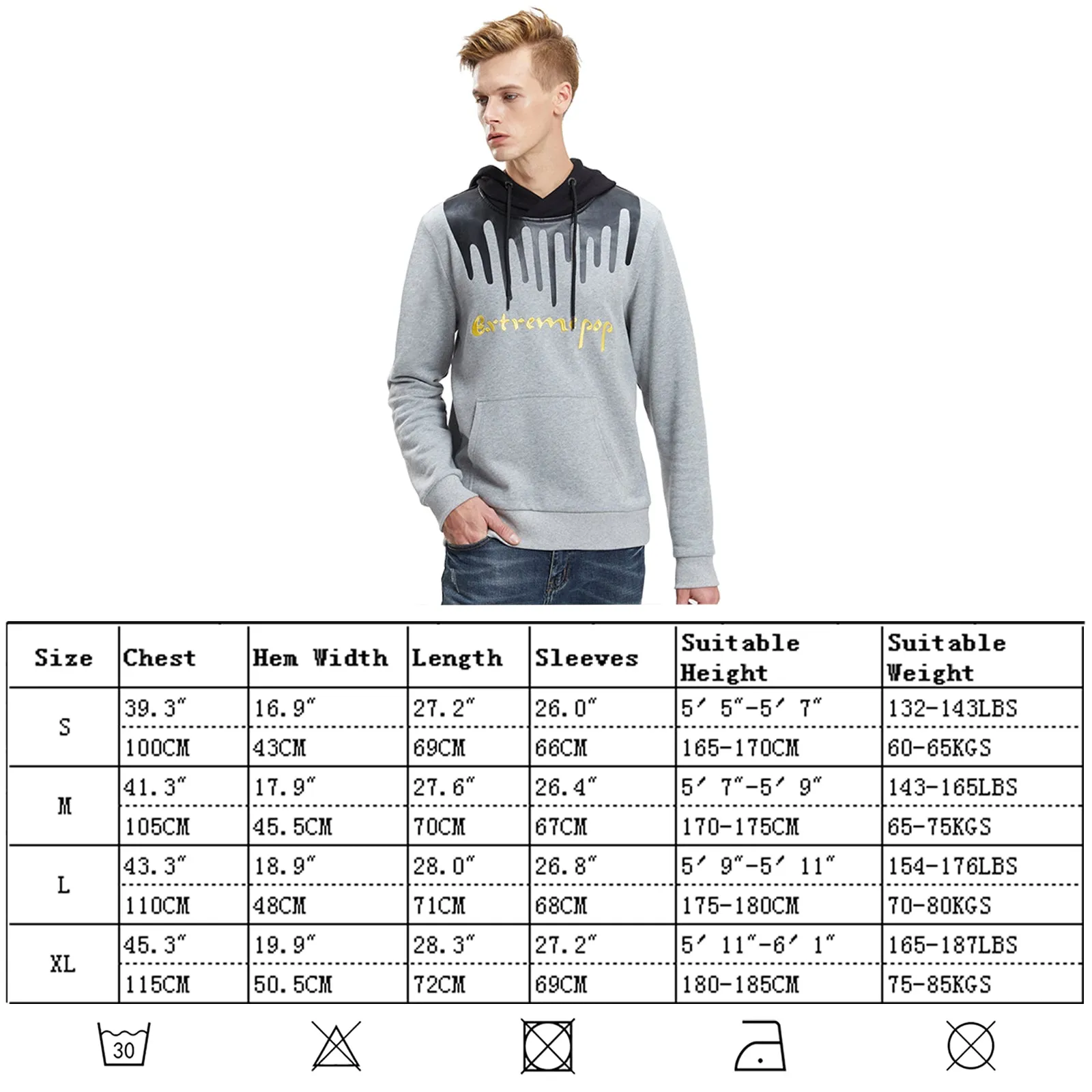 Mens Hoodie Graphic Printed