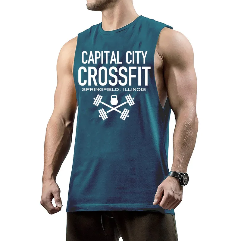 Men's Letter Printed Sports Vest