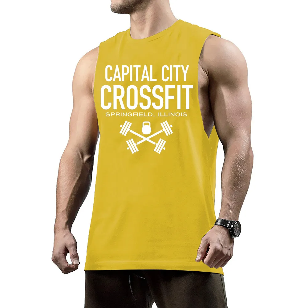 Men's Letter Printed Sports Vest