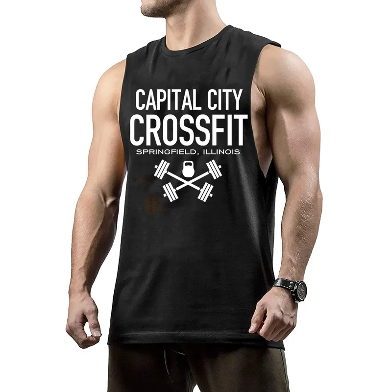 Men's Letter Printed Sports Vest