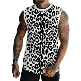 MEN'S SPRING/SUMMER PRINTED REGULAR FIT CREW NECK VEST 41645306YM