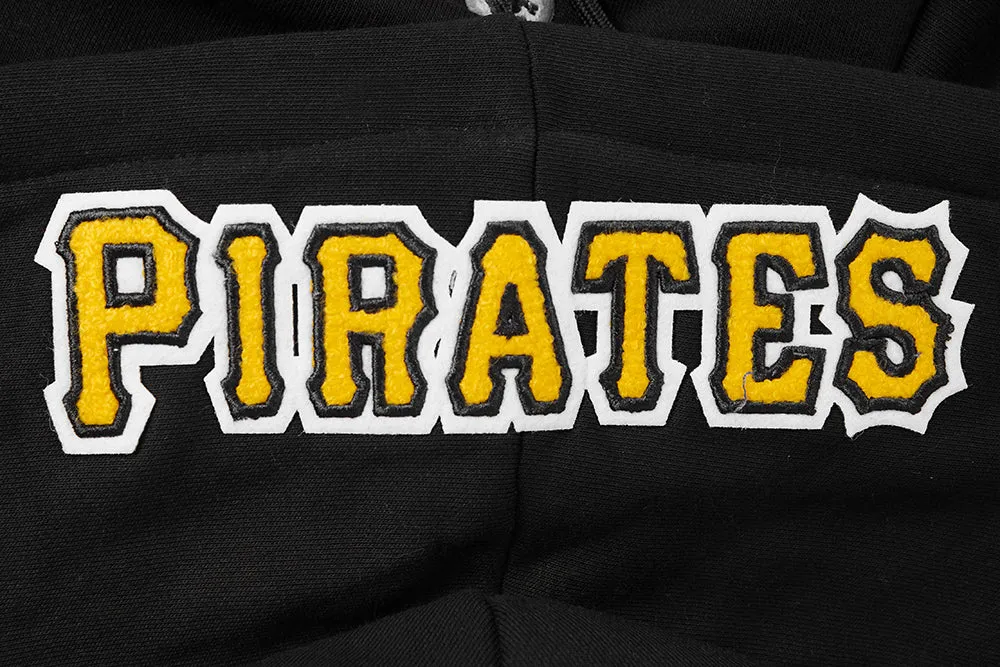 MLB PITTSBURGH PIRATES MASHUP WOMEN'S RIB CROPPED PO HOODIE (BLACK/YELLOW)