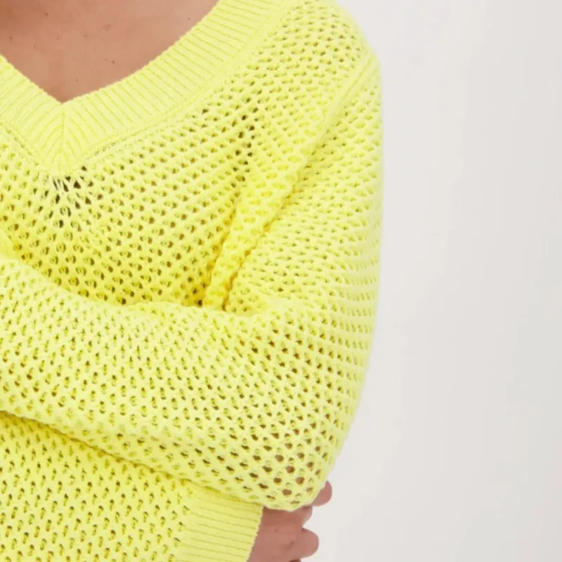 Monari V-Neck Sweater - Yellow