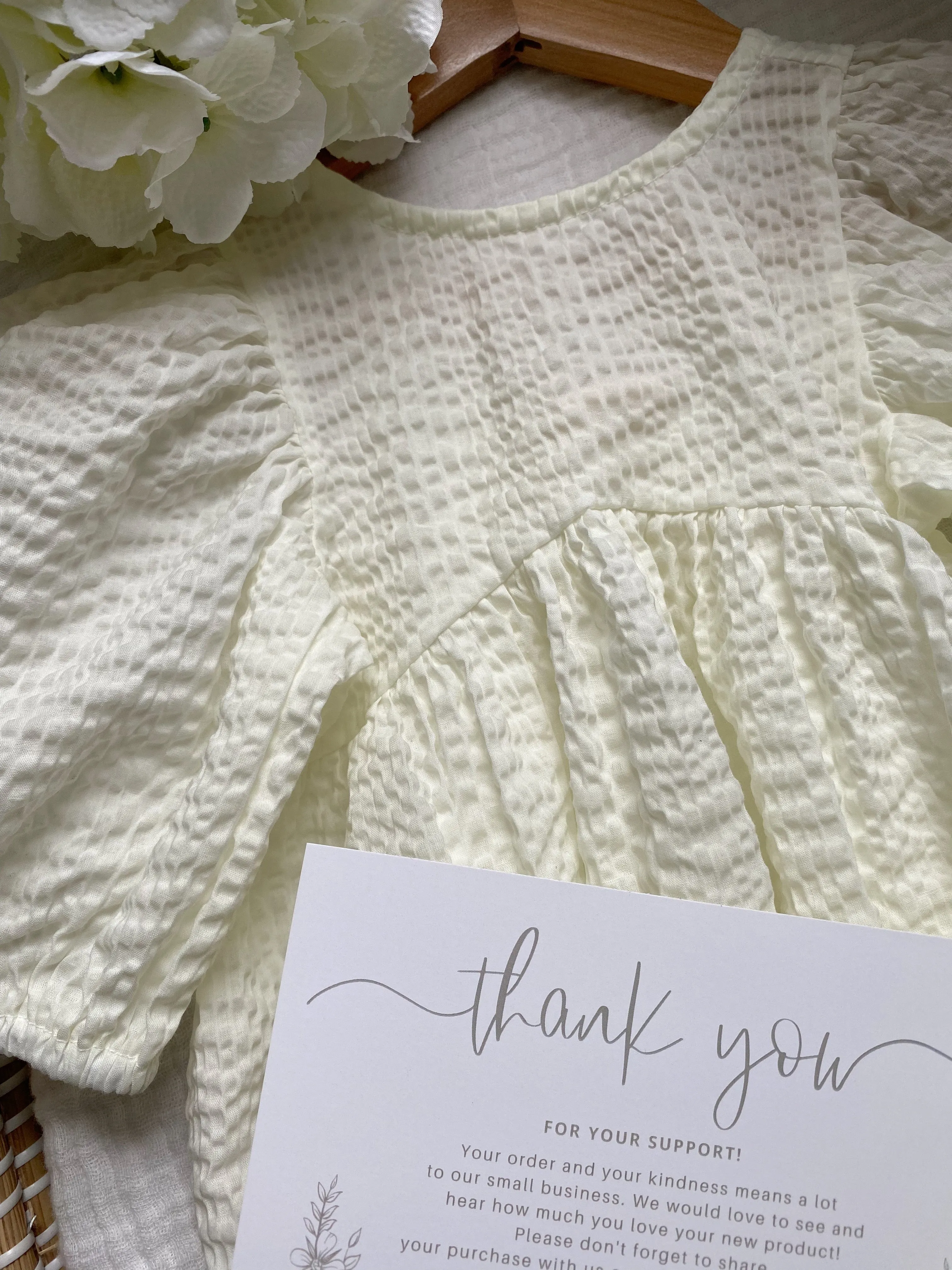 MONBEBE~Lia Puff Sleeve Romper~Ivory