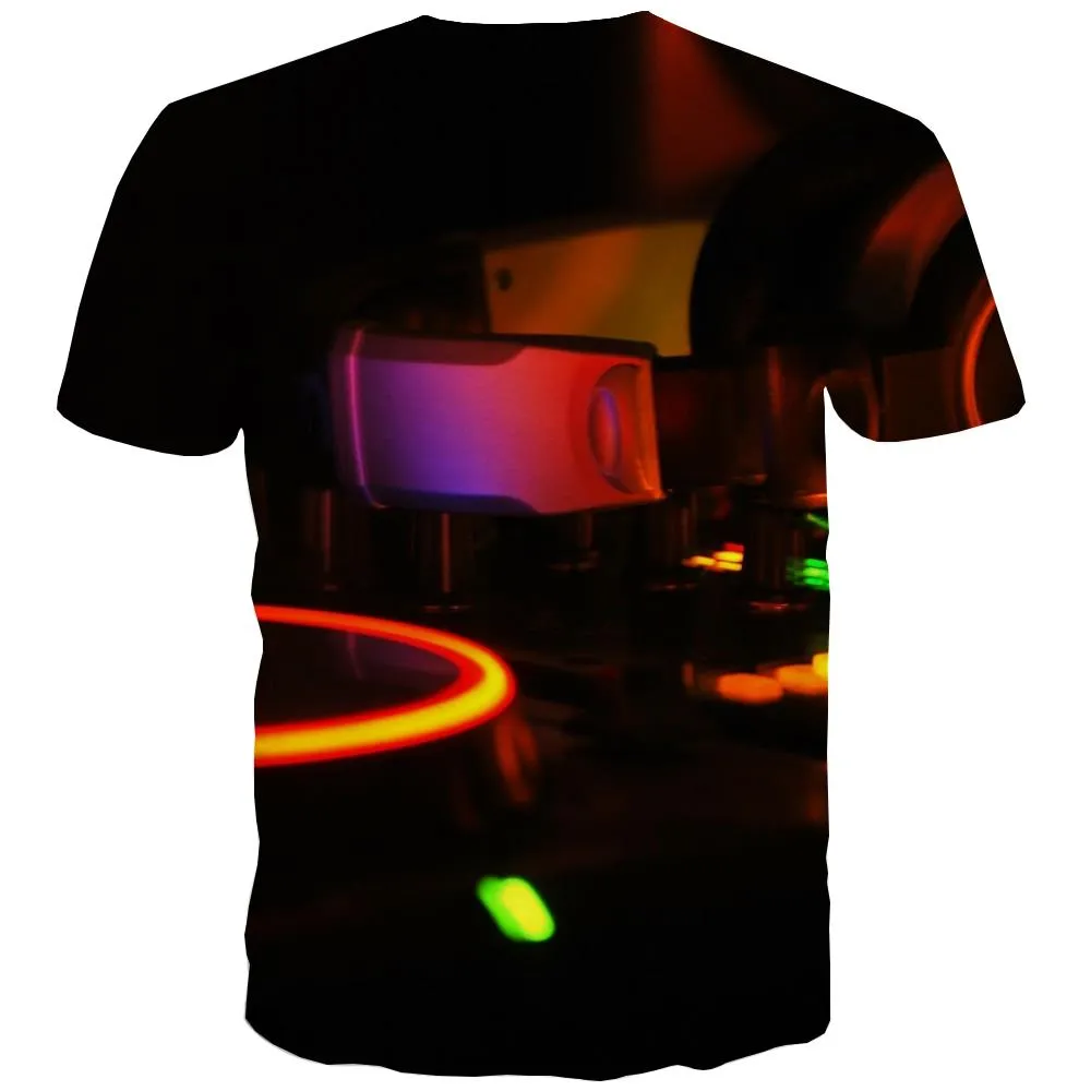 Music T-shirt Men Instrument T shirts Funny Retro Tshirts Cool Electronic T-shirts 3d