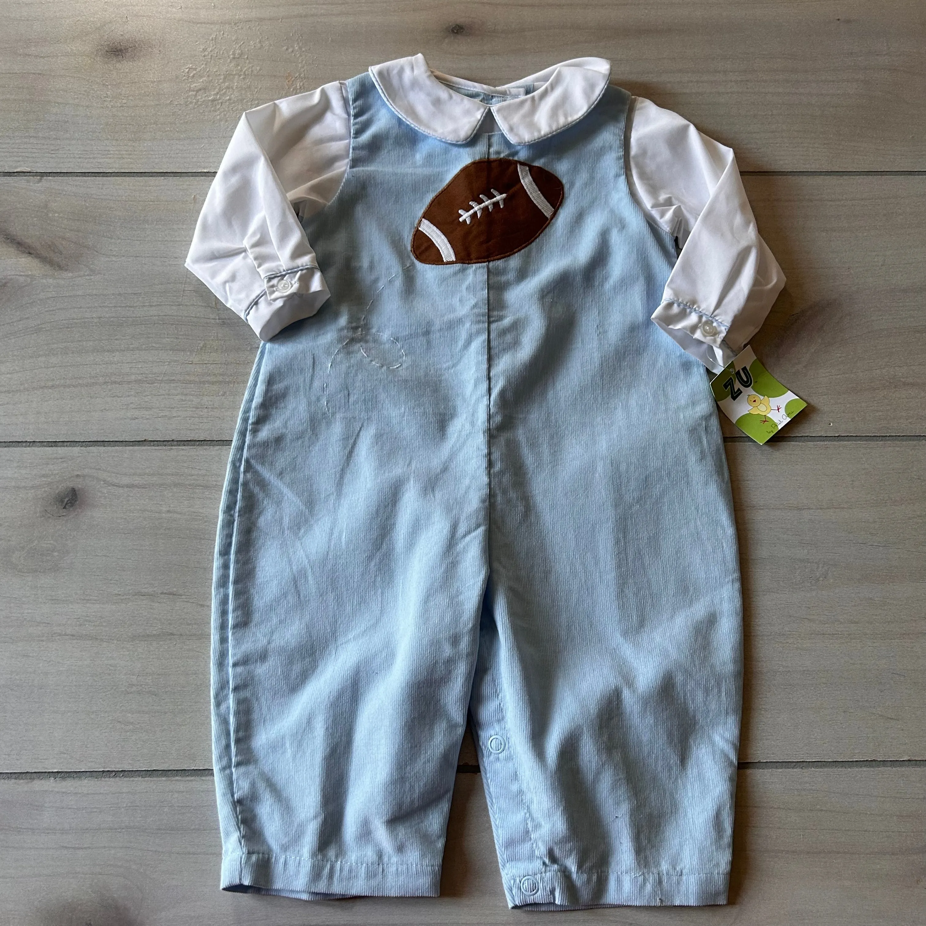 NWT Petit Ami Embroidered Football Romper