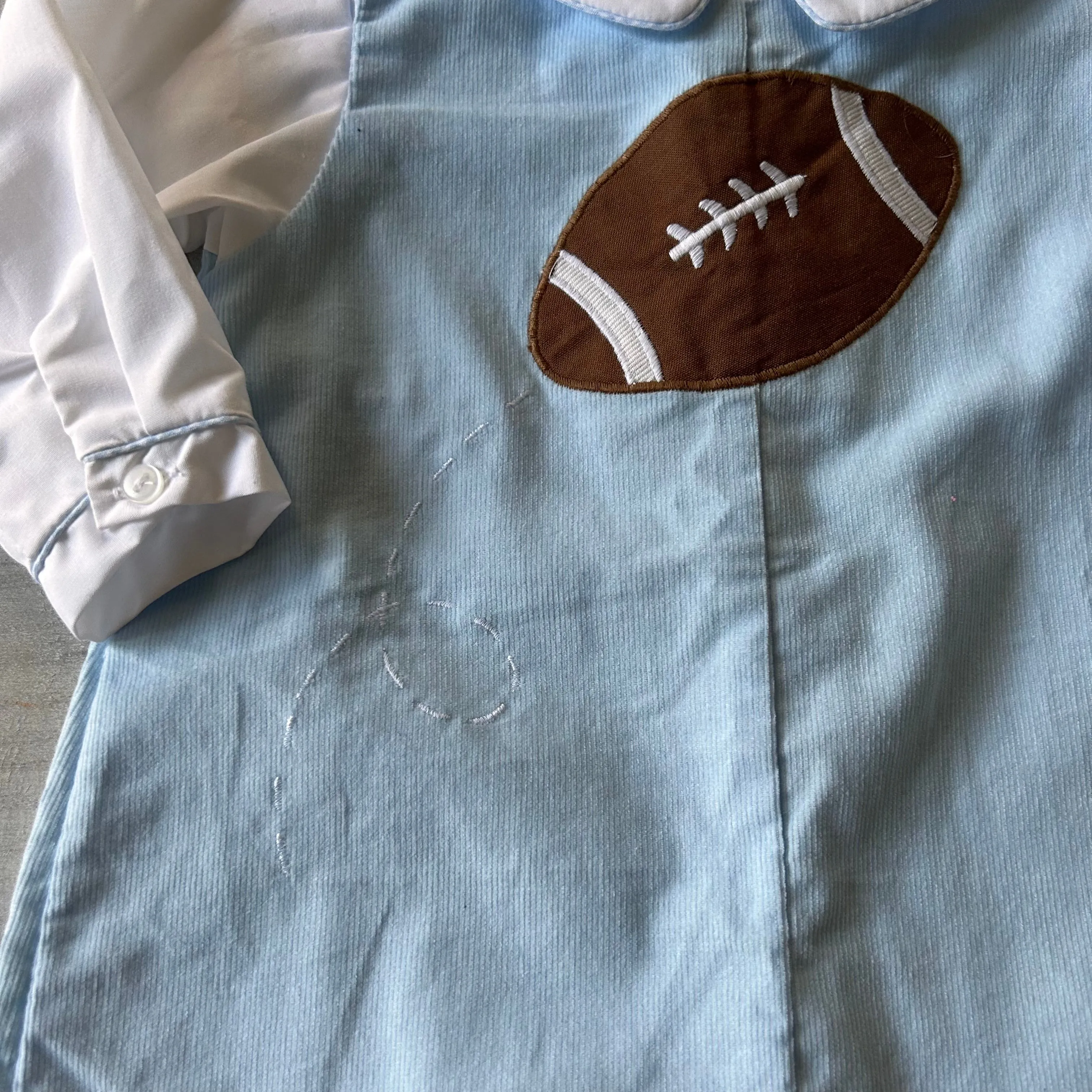 NWT Petit Ami Embroidered Football Romper