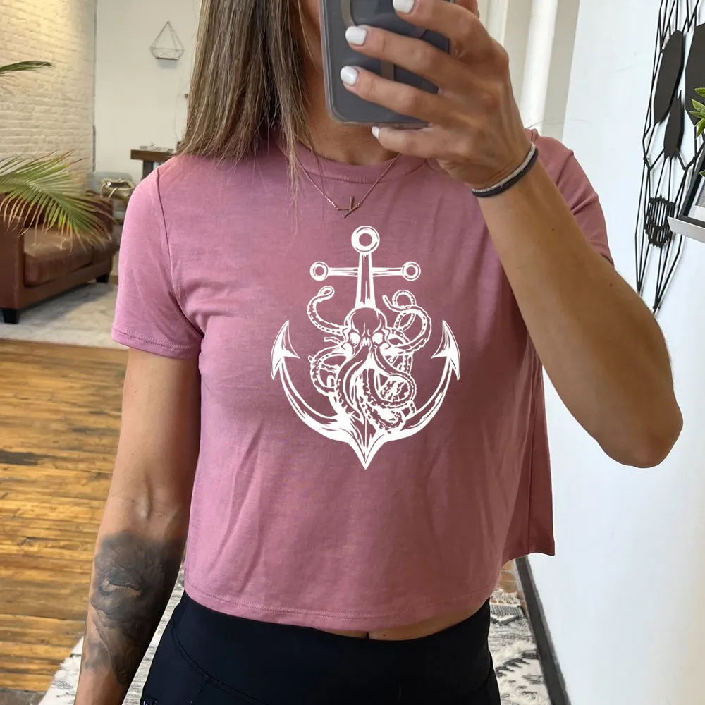 Octopus Anchor Cropped Tee