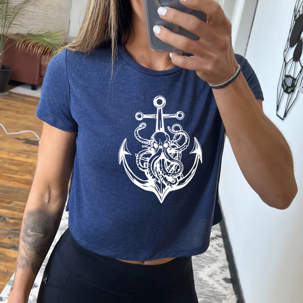 Octopus Anchor Cropped Tee