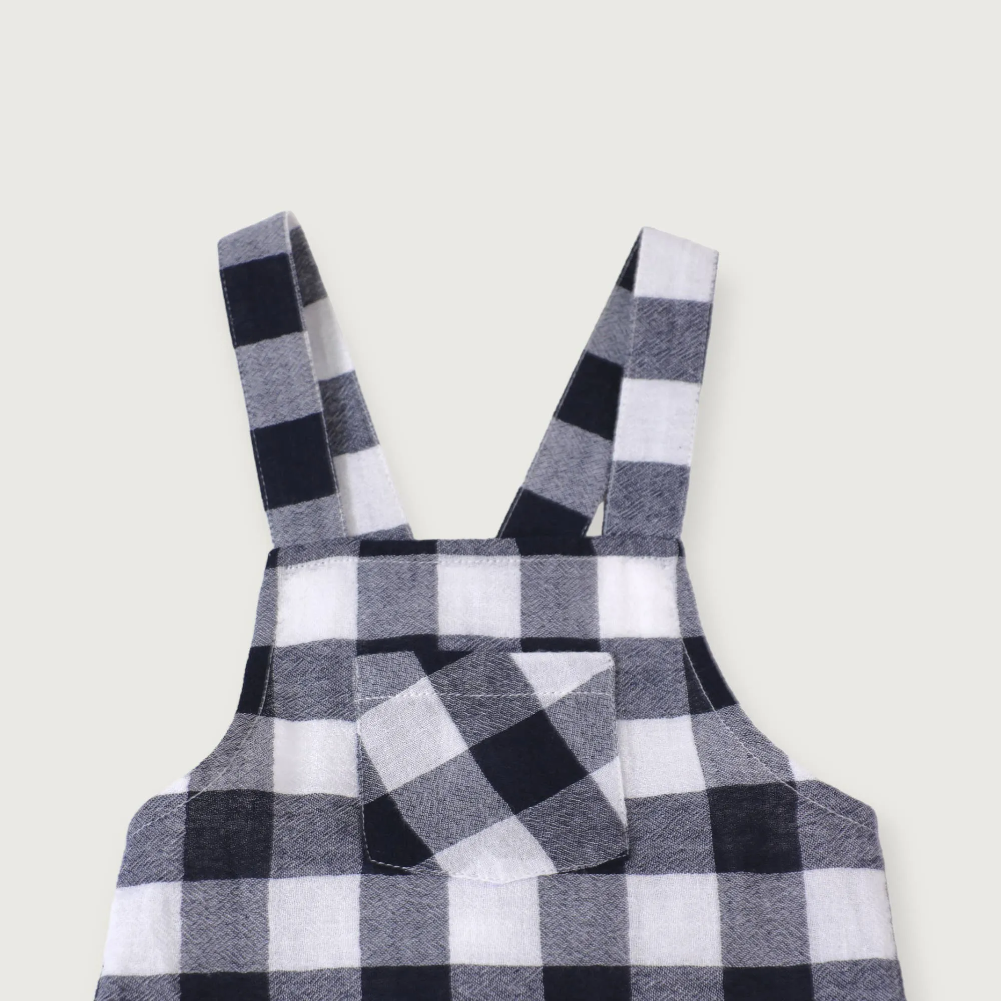 Organic Baby Romper & Shirt Set - Navy Gingham