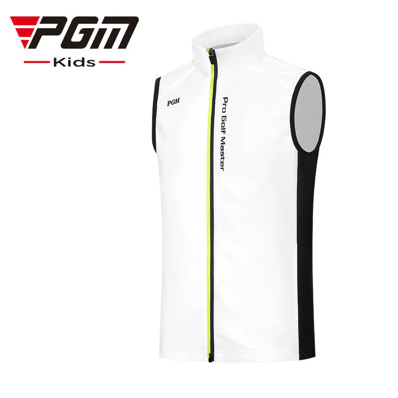 PGM YF509 kids jacket de golf zipper vest padded oem logo golf vest