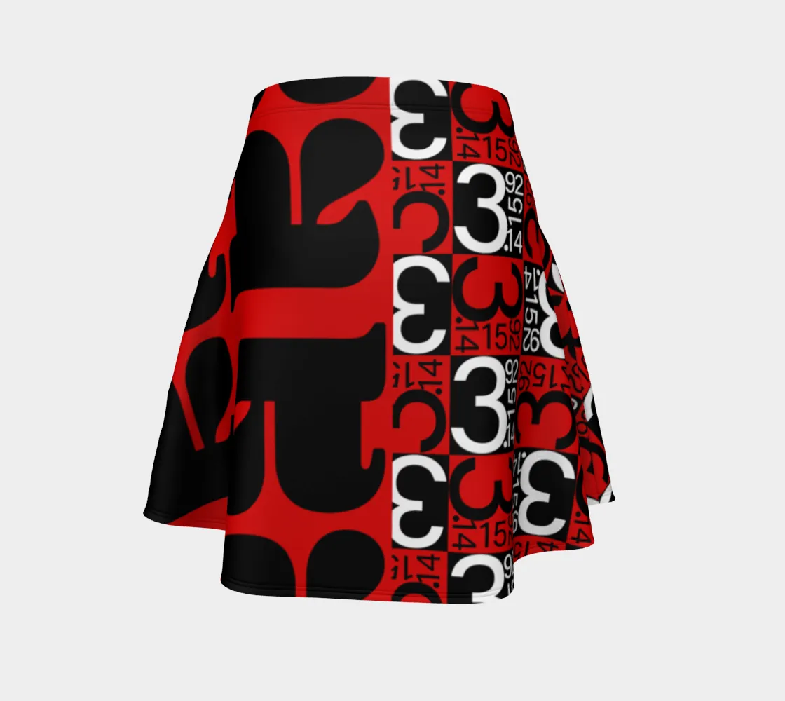 Pi Printed Flare Skirt