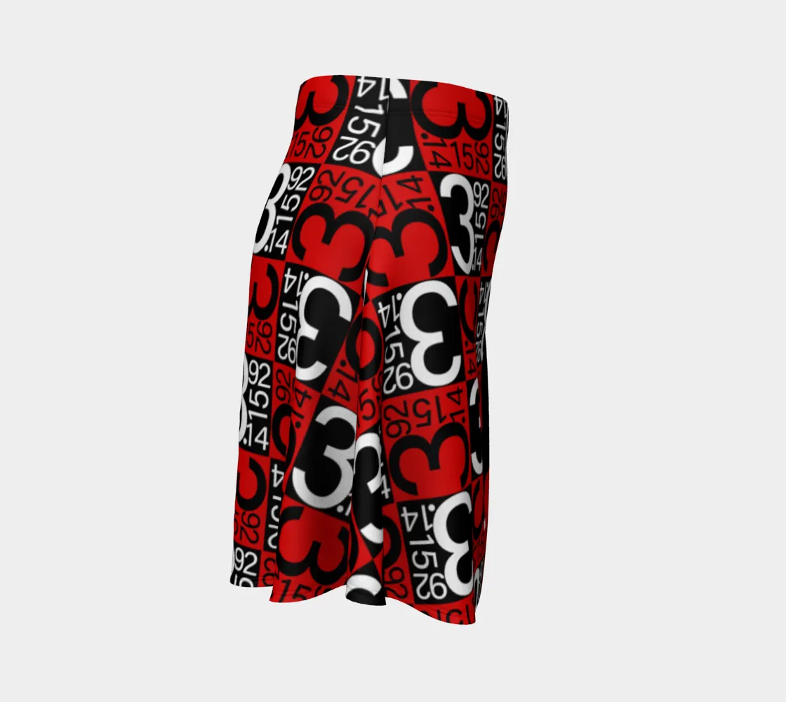 Pi Printed Flare Skirt