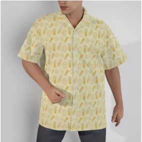 Pineapple Shirt Men, Men&#39;s Hawaiian Shirt, Men&#39;s Tops, Tropical Shirt, Summer Shirt Men, Men&#39;s Yellow Shirt, Men&#39;s Tropical Shirt