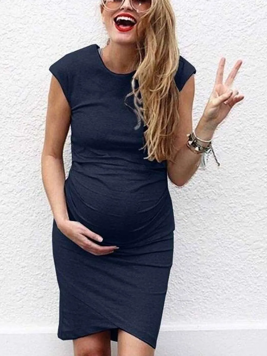 Plus Size Women Sexy Pregnant Belly Dress