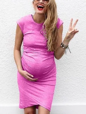 Plus Size Women Sexy Pregnant Belly Dress