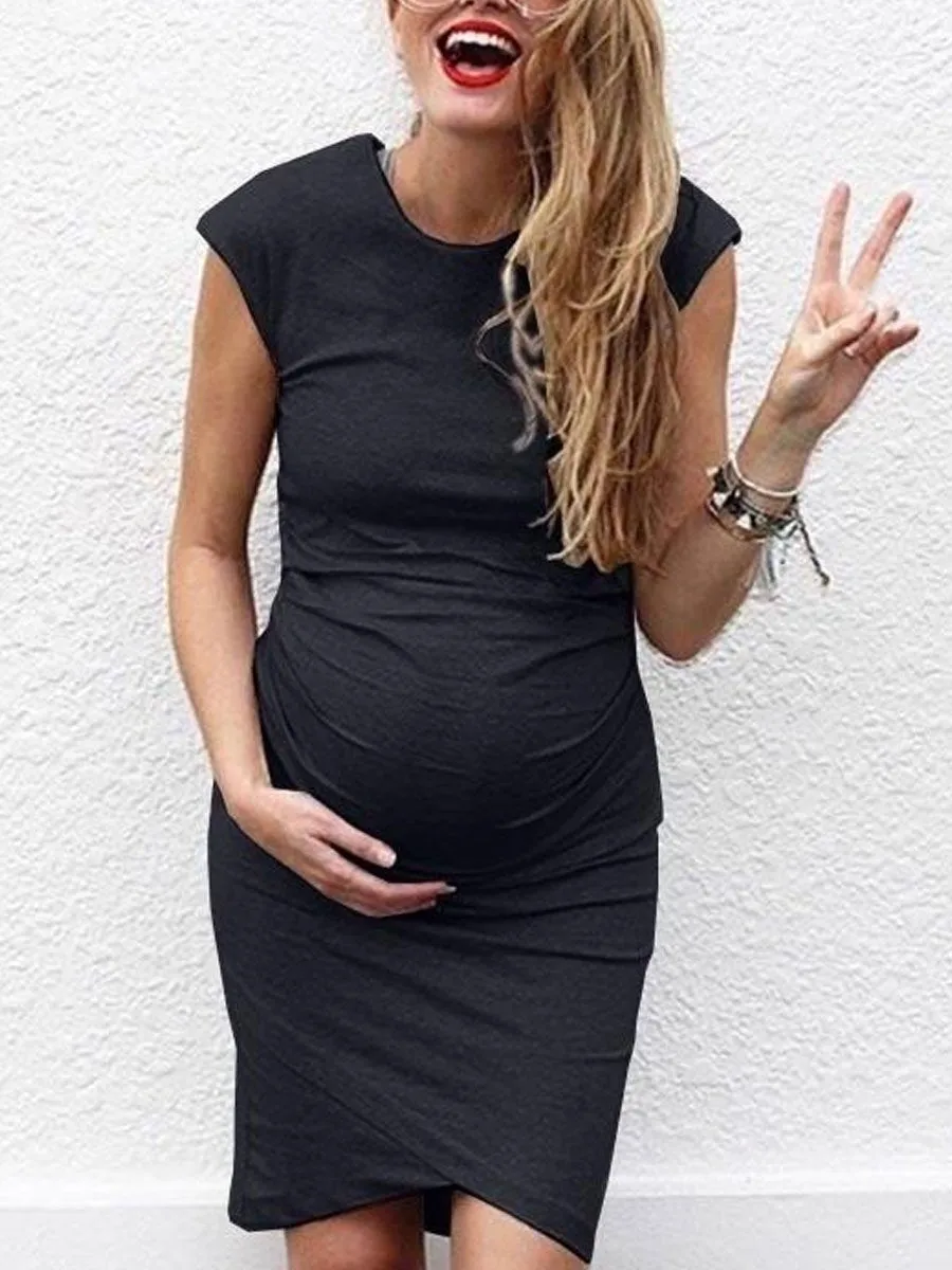 Plus Size Women Sexy Pregnant Belly Dress